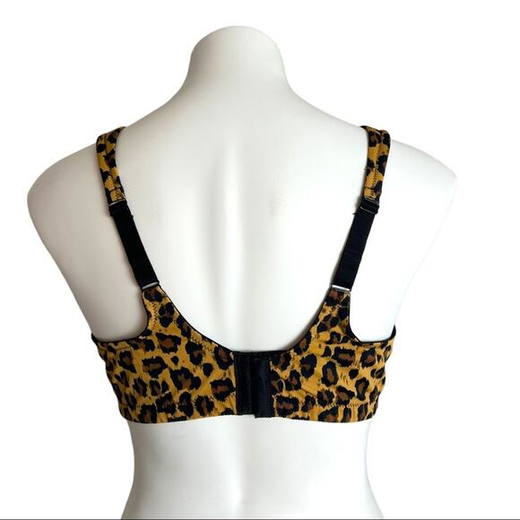 Leading Lady Bra The Brigitte Leopard Full Coverage Wirefree Molded Padded 50DD - Picture 3 of 10